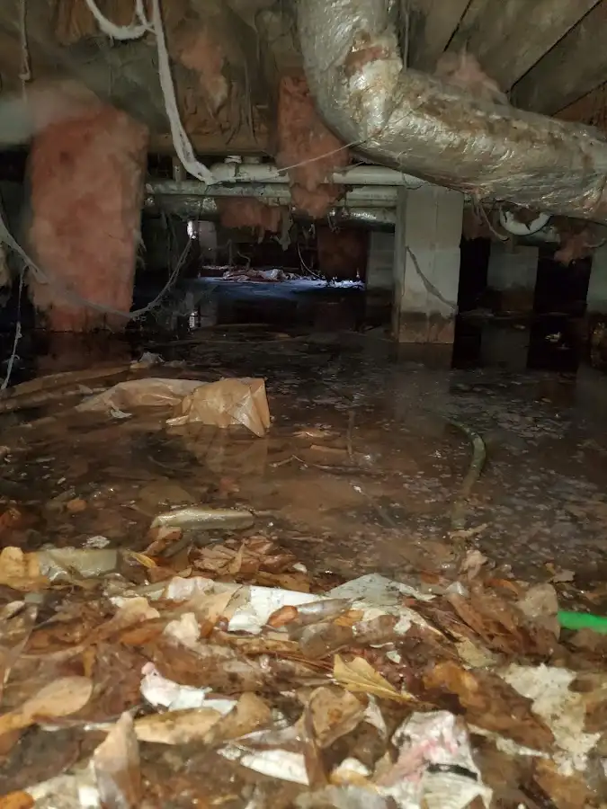 Crawl space flood assessment for Commercial Water Damage Restoration in Pleasanton